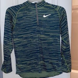 green nike quarter-zip